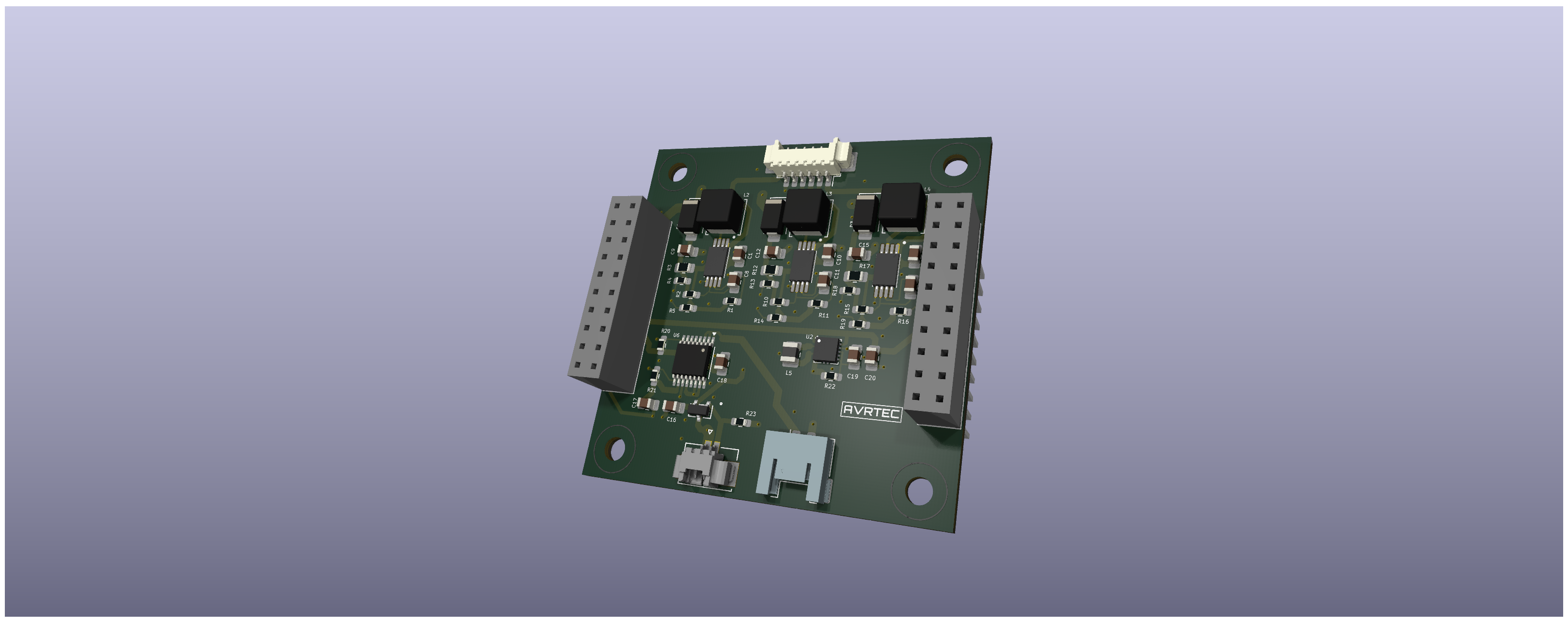 AVRTEC PCDU engineering model render